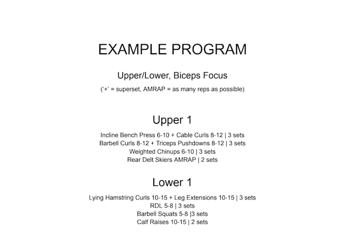 make you a personalized fitness program